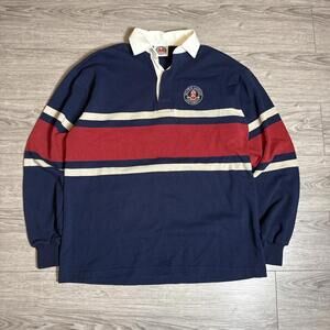 Vintage Rugby Wilfrid Laurier Shirt men's XXL Blue Colorblock Barbarian Thick